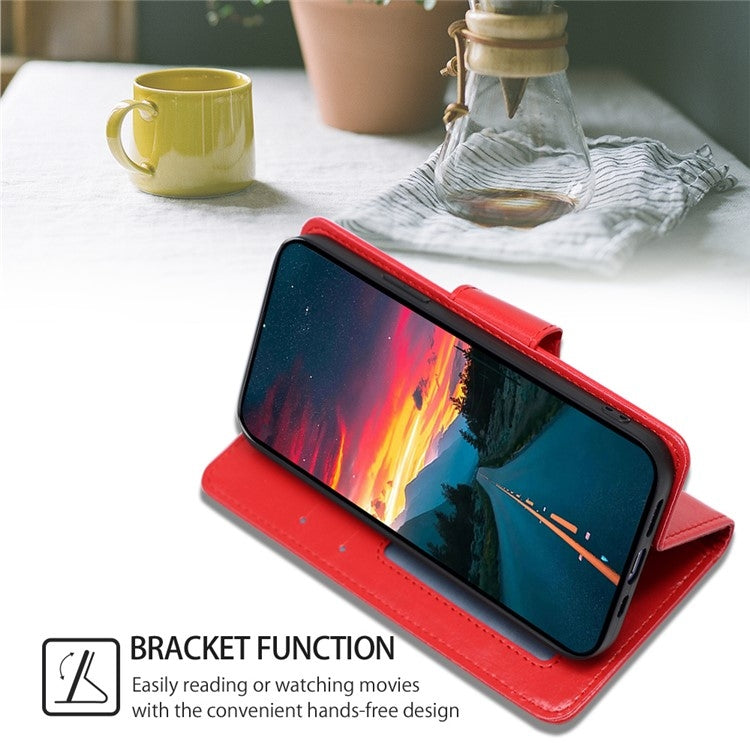 For iPhone 16 Plus Crystal Texture Leather Phone Case(Red) - iPhone 16 Plus Cases by buy2fix | Online Shopping UK | buy2fix