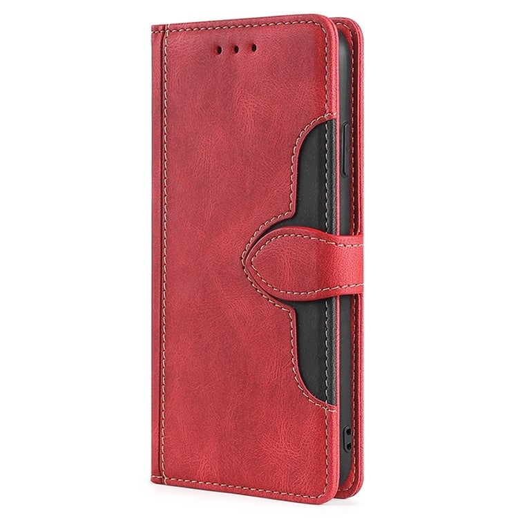 For iPhone 16 Plus Skin Feel Magnetic Buckle Leather Phone Case(Red) - iPhone 16 Plus Cases by buy2fix | Online Shopping UK | buy2fix