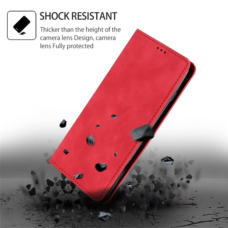 For iPhone 16 Pro Max Skin Feel Magnetic Leather Phone Case(Red) - iPhone 16 Pro Max Cases by buy2fix | Online Shopping UK | buy2fix