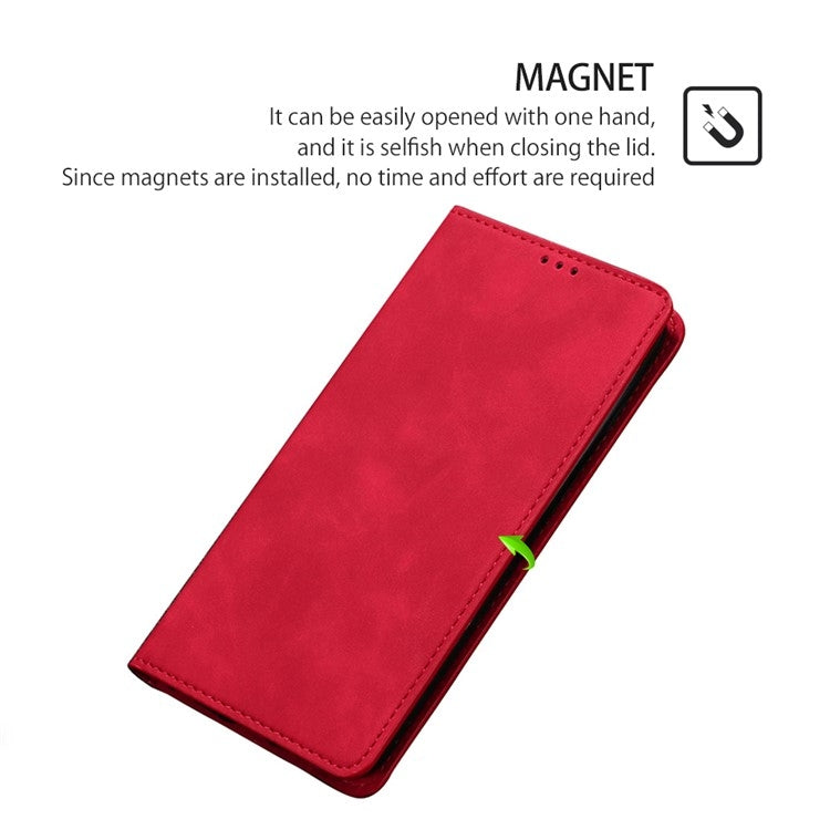 For iPhone 16 Pro Max Skin Feel Magnetic Leather Phone Case(Red) - iPhone 16 Pro Max Cases by buy2fix | Online Shopping UK | buy2fix