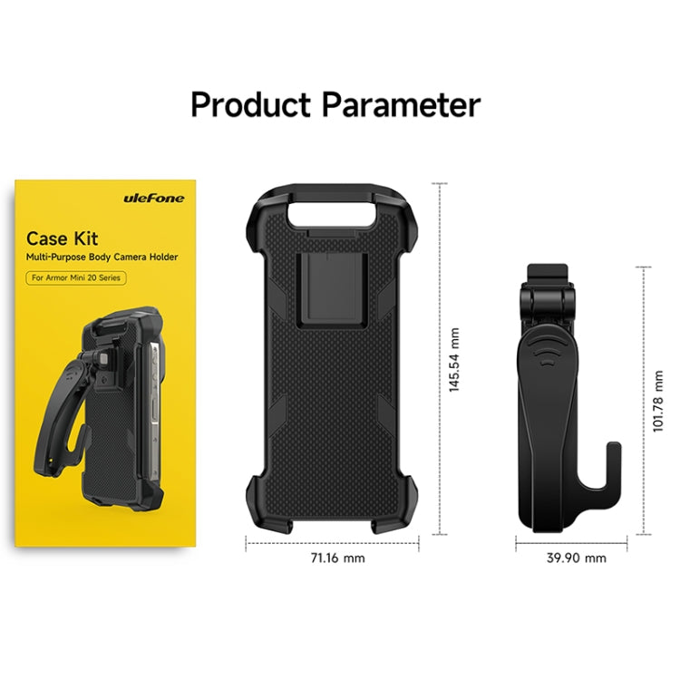 For Ulefone Armor mini 20T Pro / 20 Pro Ulefone Back Clip Phone Case(Black) - Ulefone Cases by Ulefone | Online Shopping UK | buy2fix