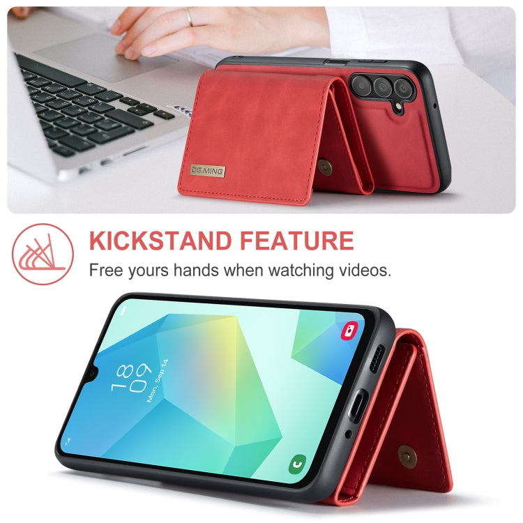 For Samsung Galaxy A16 5G DG.MING M1 Series 3-Fold Multi Card Wallet + Magnetic Phone Case(Red) - Galaxy Phone Cases by DG.MING | Online Shopping UK | buy2fix