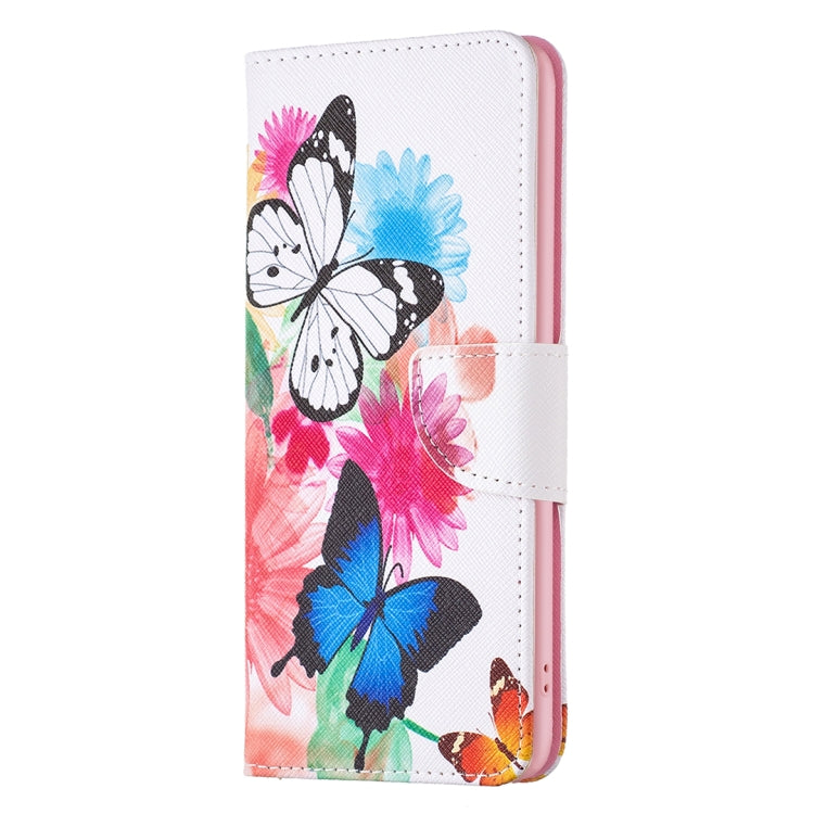 For Samsung Galaxy S25 5G Colored Drawing Pattern Leather Phone Case(Butterflies) - Galaxy S25 5G Cases by buy2fix | Online Shopping UK | buy2fix