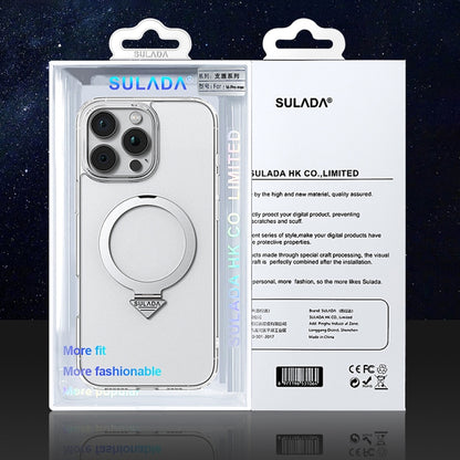 For iPhone 16 SULADA Transparent MagSafe Magnetic Holder Phone Case - iPhone 16 Cases by SULADA | Online Shopping UK | buy2fix