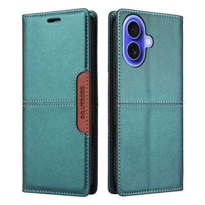 For iPhone 16 Plus GQUTROBE G01 RFID Anti-theft Leather Phone Case(Green) - iPhone 16 Plus Cases by GQUTROBE | Online Shopping UK | buy2fix