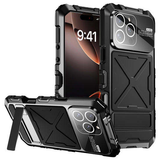 For iPhone 16 Pro Max R-JUST Life Waterproof Dustproof Shockproof Phone Case(Black) - iPhone 16 Pro Max Cases by R-JUST | Online Shopping UK | buy2fix