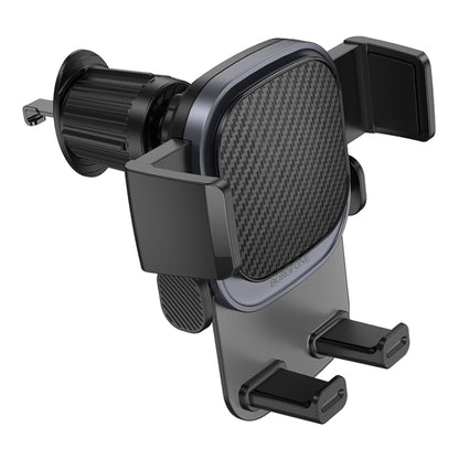 Borofone BH120 Delightful One-button Air Outlet Car Holder(Black Grey) - Car Holders by Borofone | Online Shopping UK | buy2fix