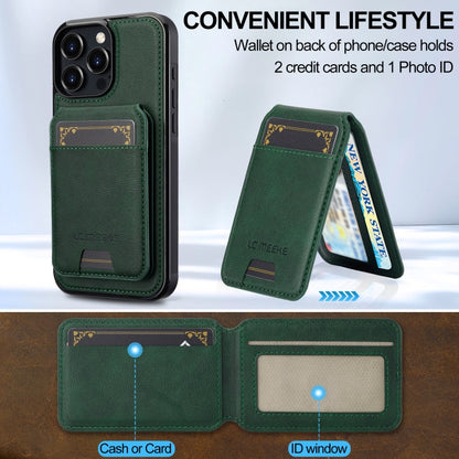 For iPhone 16 Pro Max LC.IMEEKE L3 Series Detachable RFID Card Bag Magsafe Phone Case(Green) - iPhone 16 Pro Max Cases by LC.IMEEKE | Online Shopping UK | buy2fix