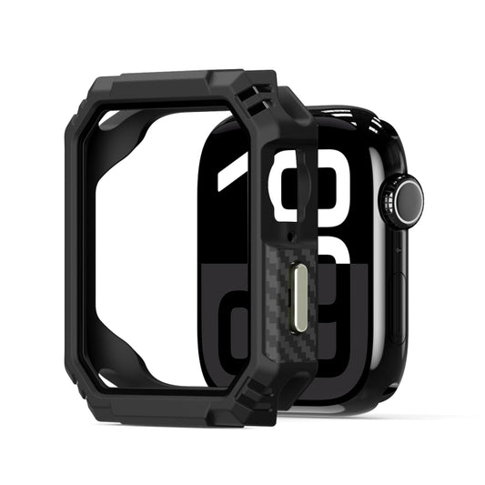 For Apple Watch Series 10 46mm DUX DUCIS Damo Series TPU+PC Hollow Watch Protective Case(Black) - Watch Cases by DUX DUCIS | Online Shopping UK | buy2fix