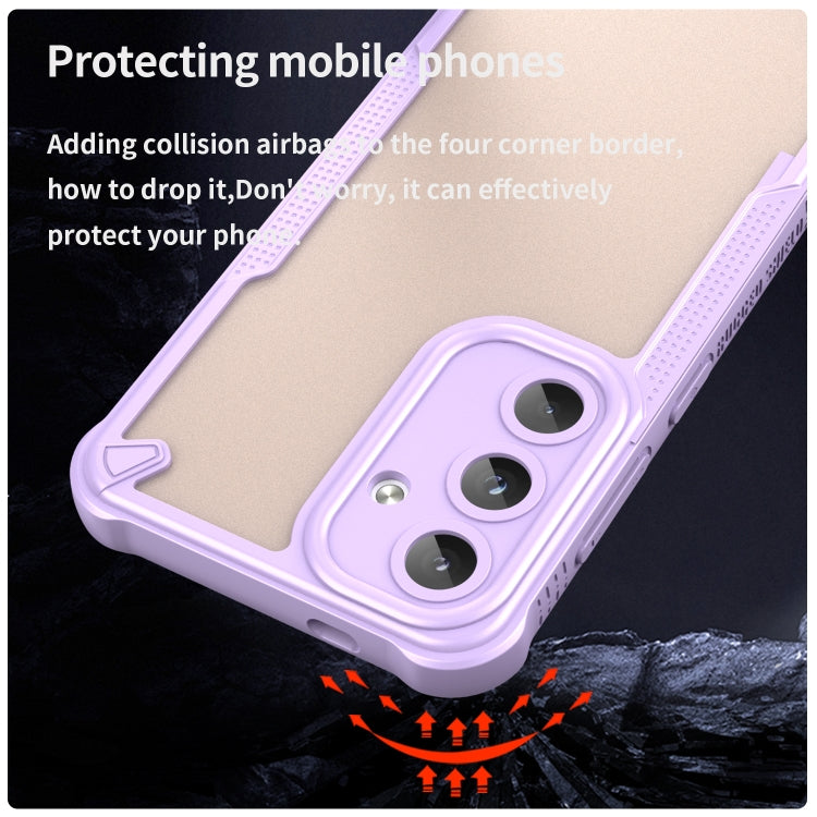 For Samsung Galaxy S25 5G Armor Glaze PC Hybrid TPU Phone Case(Purple) - Galaxy S25 5G Cases by buy2fix | Online Shopping UK | buy2fix