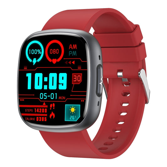 ET593 1.75 inch IPS Square Screen Smart Watch, ECG Electrocardiogram / Blood Sugar Monitoring(Red) - Smart Watches by buy2fix | Online Shopping UK | buy2fix