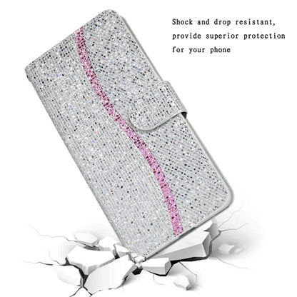 For Samsung Galaxy S25 Ultra 5G Glitter Powder Filp Leather Phone Case(Silver) - Galaxy S25 Ultra 5G Cases by buy2fix | Online Shopping UK | buy2fix