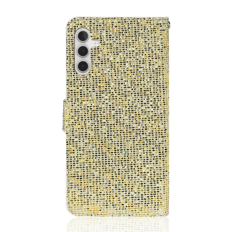 For Samsung Galaxy S25+ 5G Glitter Powder Filp Leather Phone Case(Gold) - Galaxy S25+ 5G Cases by buy2fix | Online Shopping UK | buy2fix