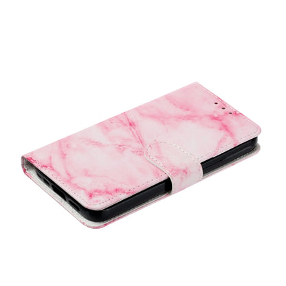 For OnePlus 13 Colored Drawing Marble Pattern Leather Phone Case(Pink Marble) - OnePlus Cases by buy2fix | Online Shopping UK | buy2fix