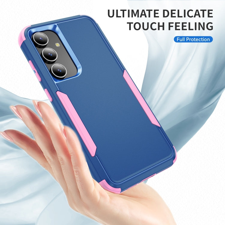 For Samsung Galaxy S25 5G TPU + PC Shockproof Protective Phone Case(Royal Blue + Pink) - Galaxy S25 5G Cases by buy2fix | Online Shopping UK | buy2fix