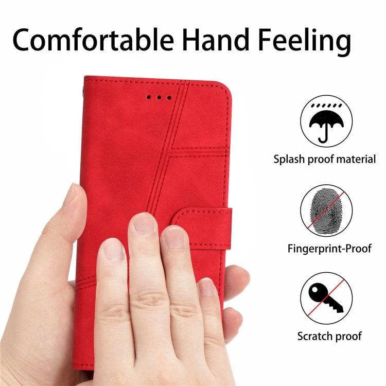 For Samsung Galaxy S25 Ultra 5G Skin-feel Stitching Leather Phone Case(Red) - Galaxy S25 Ultra 5G Cases by buy2fix | Online Shopping UK | buy2fix