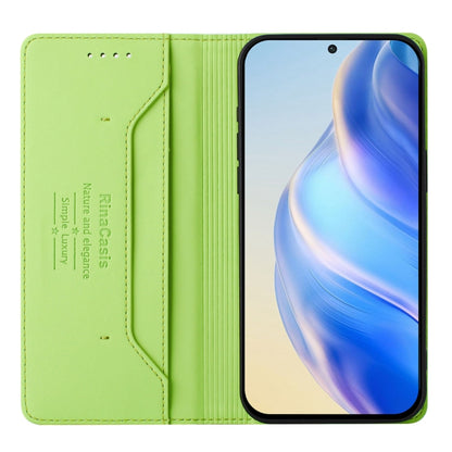 For Samsung Galaxy S24 / S25 5G RC01 Dual-Folded Magnetic Suction RFID Leather Phone Case(Grass Green) - Galaxy S25 5G Cases by buy2fix | Online Shopping UK | buy2fix