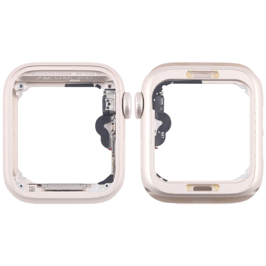 For Apple Watch SE 2022 44MM GPS Aluminium Alloy Middle Frame Bezel Plate with Crown Spin Axis Flex Cable(Starlight) - Middle Frame by buy2fix | Online Shopping UK | buy2fix