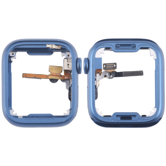 For Apple Watch Series 7 41MM LTE Aluminium Alloy Middle Frame Bezel Plate with Crown Spin Axis Flex Cable(Blue) - Middle Frame by buy2fix | Online Shopping UK | buy2fix