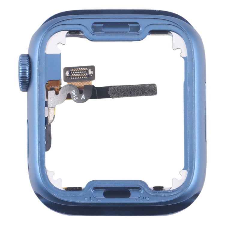 For Apple Watch Series 7 41MM GPS Aluminium Alloy Middle Frame Bezel Plate with Crown Spin Axis Flex Cable(Blue) - Middle Frame by buy2fix | Online Shopping UK | buy2fix