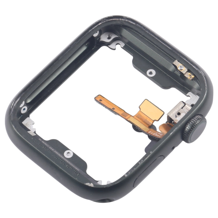 For Apple Watch Series 7 45MM GPS Aluminium Alloy Middle Frame Bezel Plate with Crown Spin Axis Flex Cable(Green) - Middle Frame by buy2fix | Online Shopping UK | buy2fix