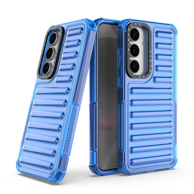 For Samsung Galaxy S25+ 5G High Transparency TPU Hybrid PC Airbag Phone Case(Transparent Blue) - Galaxy S25+ 5G Cases by buy2fix | Online Shopping UK | buy2fix