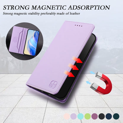 For OnePlus 12 Global RC01 Dual-Folded Magnetic Suction RFID Leather Phone Case(Light Purple) - OnePlus Cases by buy2fix | Online Shopping UK | buy2fix