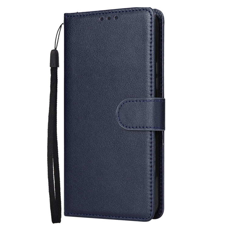 For Samsung Galaxy S25 5G 3-Card Slots Multifunctional Leather Phone Case(Blue) - Galaxy S25 5G Cases by buy2fix | Online Shopping UK | buy2fix