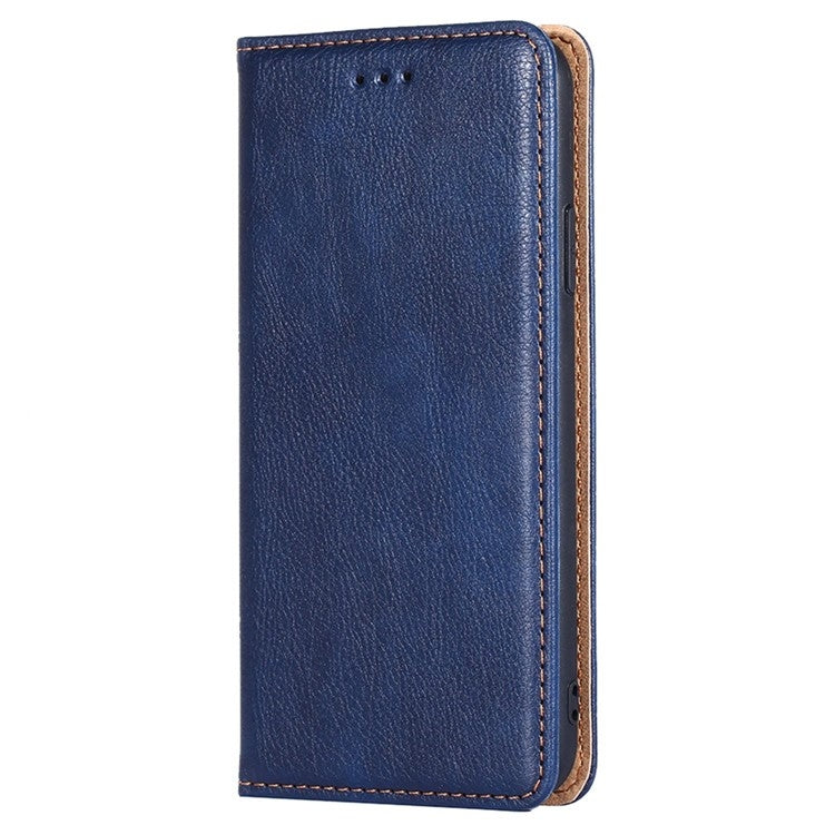 For Samsung Galaxy S25 5G Gloss Oil Solid Color Magnetic Leather Phone Case(Blue) - Galaxy S25 5G Cases by buy2fix | Online Shopping UK | buy2fix