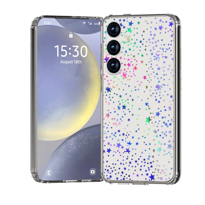 For Samsung Galaxy S25 5G IMD Double Piece Simple Fresh Shockproof Phone Case(Laser Stars) - Galaxy S25 5G Cases by buy2fix | Online Shopping UK | buy2fix