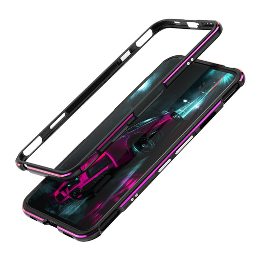 For ZTE Nubia Red Magic 5G Aluminum Alloy Shockproof Protective Bumper Frame(Black Purple) - ZTE Cases by buy2fix | Online Shopping UK | buy2fix