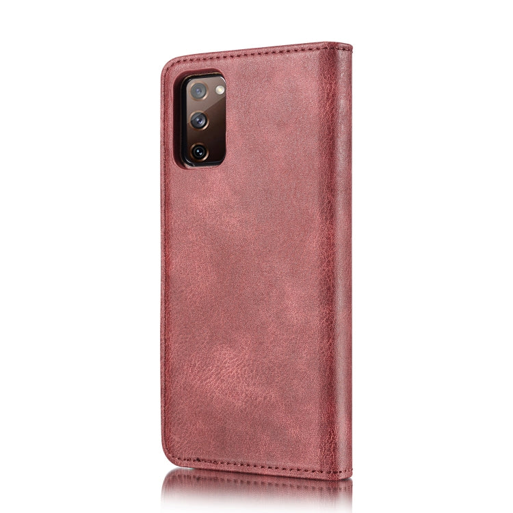 For Samsung Galaxy S20 FE DG.MING Crazy Horse Texture Flip Detachable Magnetic Leather Case with Holder & Card Slots & Wallet(Red) - Galaxy S20 FE Cases by DG.MING | Online Shopping UK | buy2fix