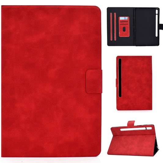 For Samsung Galaxy Tab S8 / Galaxy Tab S7 11.0 T870 Cowhide Texture Horizontal Flip Leather Case with Holder & Card Slots & Sleep / Wake-up(Red) - Galaxy Tab S8 Cases by buy2fix | Online Shopping UK | buy2fix