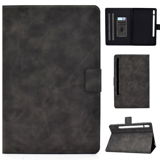 For Samsung Galaxy Tab S8 / Galaxy Tab S7 11.0 T870 Cowhide Texture Horizontal Flip Leather Case with Holder & Card Slots & Sleep / Wake-up(Grey) - Galaxy Tab S8 Cases by buy2fix | Online Shopping UK | buy2fix