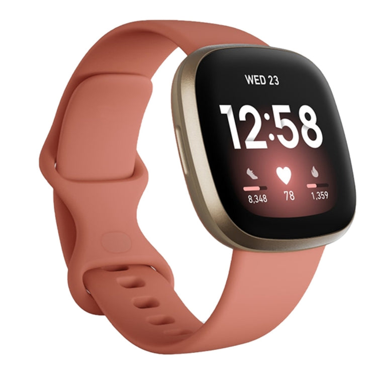 For Fitbit Versa 4 / Versa 3 / Sense 2 / Sense Silicone Watch Band, Size: L(Pink) - Watch Bands by buy2fix | Online Shopping UK | buy2fix