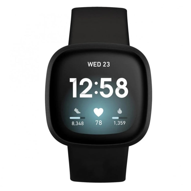 For Fitbit Versa 4 / Versa 3 / Sense 2 / Sense Silicone Watch Band, Size: L(Blue Grey) - Watch Bands by buy2fix | Online Shopping UK | buy2fix