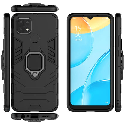 For OPPO A15 PC + TPU Shockproof Protective Case with Magnetic Ring Holder(Black) - OPPO Cases by buy2fix | Online Shopping UK | buy2fix