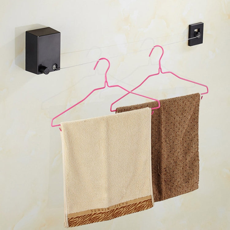 Retractable Indoor And Outdoor Clothes Wall Hanger Magic Drying Rack Balcony Bathroom Invisible Clothesline Wire Rope (Silver) - Shelf & Hooks by buy2fix | Online Shopping UK | buy2fix