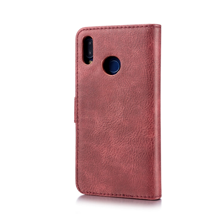 Crazy Horse Texture Flip Detachable Magnetic Leather Case for Huawei P20 Lite, with Holder & Card Slots & Wallet(Red) - Huawei Cases by DG.MING | Online Shopping UK | buy2fix