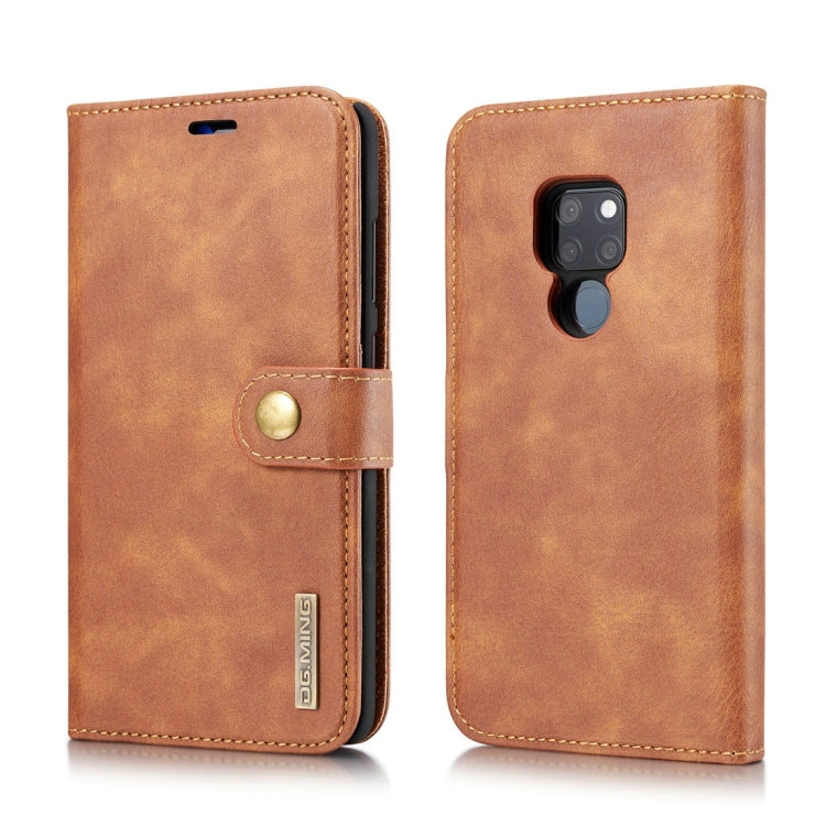 DG.MING Crazy Horse Texture Flip Detachable Magnetic Leather Case for Huawei Mate 20, with Holder & Card Slots & Wallet (Brown) - Huawei Cases by DG.MING | Online Shopping UK | buy2fix