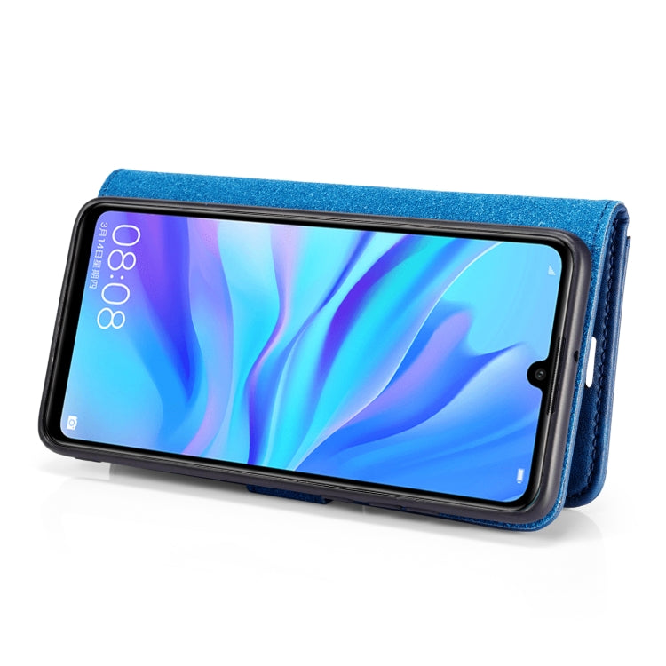 DG.MING Crazy Horse Texture Flip Detachable Magnetic Leather Case for Huawei P30 Lite, with Holder & Card Slots & Wallet (Blue) - Huawei Cases by DG.MING | Online Shopping UK | buy2fix