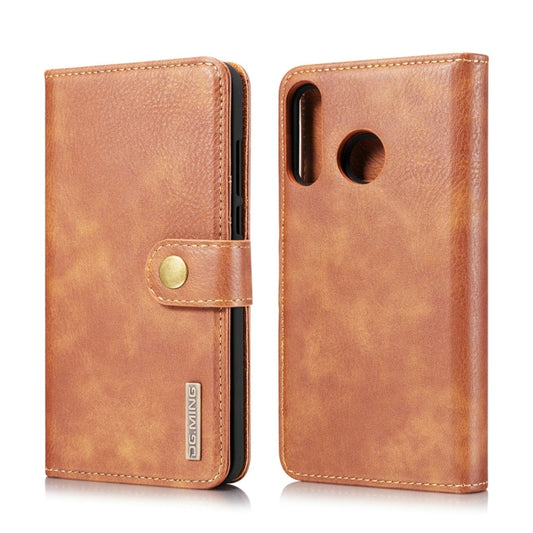 DG.MING Crazy Horse Texture Flip Detachable Magnetic Leather Case for Huawei P30 Lite, with Holder & Card Slots & Wallet (Brown) - Huawei Cases by DG.MING | Online Shopping UK | buy2fix