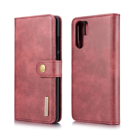 DG.MING Crazy Horse Texture Flip Detachable Magnetic Leather Case for Huawei P30 Pro, with Holder & Card Slots & Wallet (Red) - Huawei Cases by DG.MING | Online Shopping UK | buy2fix