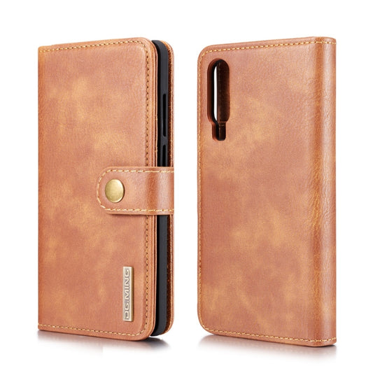 DG.MING Crazy Horse Texture Flip Detachable Magnetic Leather Case for Huawei P30, with Holder & Card Slots & Wallet (Brown) - Huawei Cases by DG.MING | Online Shopping UK | buy2fix