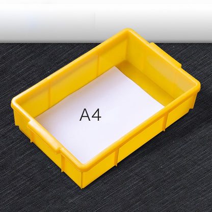 Thick Multi-function Material Box Brand New Flat Plastic Parts Box Tool Box, Size: 38.3cm x 24.2cm x 9.8cm(Yellow) - Storage Bags & Boxes by buy2fix | Online Shopping UK | buy2fix