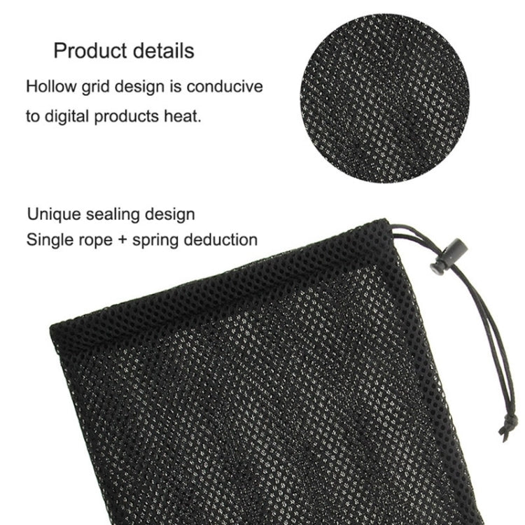 HAWEEL Nylon Mesh Pouch Bag with Stay Cord for iPad Air 2 & 1 / iPad 4 / 3 / 2 / 1, Size: 29cm x 19cm(Black) - iPad 9.7 (2018) & (2017) Cases by HAWEEL | Online Shopping UK | buy2fix