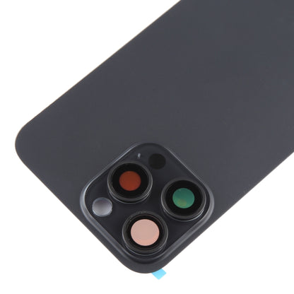 For iPhone 15 Pro Max Battery Back Cover with Camera Lens Cover + MagSafe Magnet(Black) - Back Cover by buy2fix | Online Shopping UK | buy2fix