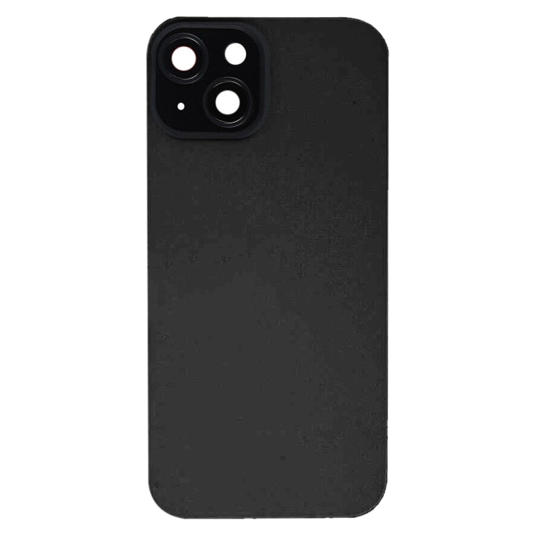 For iPhone 15 Plus Glass Battery Back Cover with Flash Bracket + Wireless Charging Module(Black) - Back Cover by buy2fix | Online Shopping UK | buy2fix