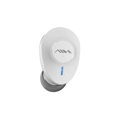 AIN MK-X18S USB Car Single Wireless Bluetooth Earphone with Charging Box, Support HD Call & Siri & Automatic Pairing (White) - Bluetooth Earphone by AIN | Online Shopping UK | buy2fix