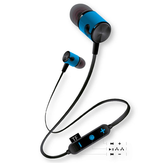 MG-G20 Bluetooth 4.2 Sport Wireless Bluetooth Earphone, Support Card(Blue) - Neck-mounted Earphone by buy2fix | Online Shopping UK | buy2fix